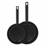 Set de 2 poeles - MENASTYL - 6020297 - En aluminium - 24 et 28 cm - Tous feux dont induction