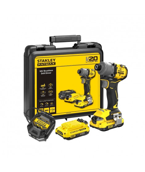 Visseuse a Impacts - STANLEY - SFMCF830D2K-QW - 203 Nm - 18V - 2 Batteries 2 Ah
