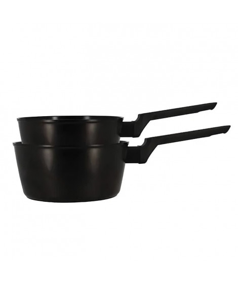 Set de 2 casseroles - MENASTYL - 6020298 - Aluminium - 18 et 20 cm - Tous feux dont induction
