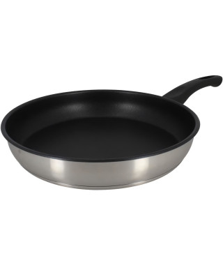 Poele - MENASTYL - 6020246 - En acier inoxydable - 24 cm - Tous feux dont induction