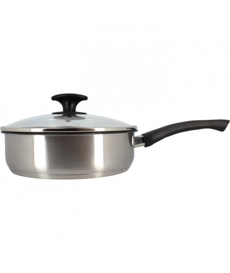 Sauteuse - MENASTYL - 6020248 - En acier inoxydable - 28 cm - Tous feux dont induction
