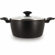 Faitout - MENASTYL - 6020647 - En alumimium forgé - 24 cm - Noir - Tous feux dont induction