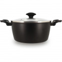 Faitout - MENASTYL - 6020647 - En alumimium forgé - 24 cm - Noir - Tous feux dont induction