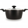 Faitout - MENASTYL - 6020647 - En alumimium forgé - 24 cm - Noir - Tous feux dont induction