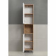 Armoire haute avec deux portes - TRENDTEAM - Série Touch - Blanc/Brun - 36 cm de long