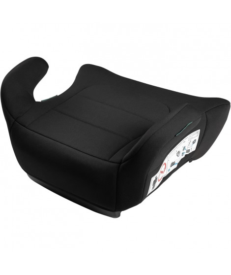 Siege réhausseur auto - BBGO - Kissyrider - 6 a 12 ans - I-SIZE 125-150 cm - Ceinturé - Noir - Déhoussable et lavable