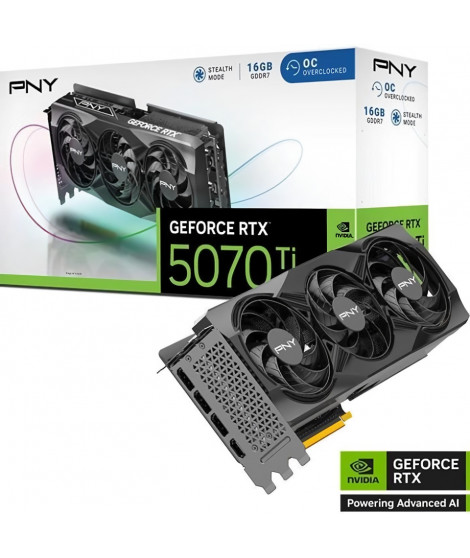 PNY - Carte graphique - GEFORCE RTX RTX 5070Ti - 16GB - STD OC