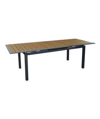 Table de jardin - Rectangulaire - Extensible - Structure en aluminium - 8/10 p. - LOUISIANE - Proloisirs
