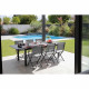 Table de jardin - Rectangulaire - Extensible - Structure en aluminium - 8/10 p. - LOUISIANE - Proloisirs