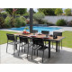 Table de jardin - Rectangulaire - Extensible - Structure en aluminium - 8/10 p. - LOUISIANE - Proloisirs