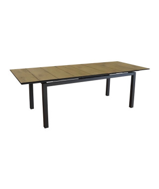 Table de jardin - Rectangulaire - Extensible - Structure en aluminium - Jusqu'a 10 p. - HIVAOA - Proloisirs