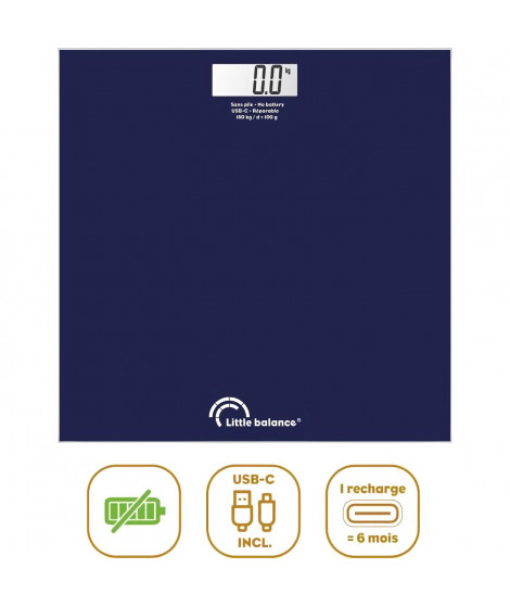 Pese-personne - LITTLE BALANCE - SB3 - USB-C - Bleu nuit