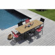 Table de jardin - Rectangulaire - Extensible - Structure en aluminium - Jusqu'a 10 p. - HIVAOA - Proloisirs