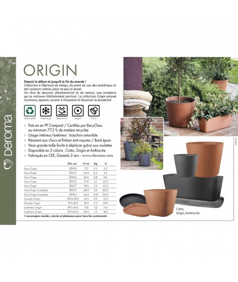 Soucoupe - DEROMA - Origin - 67 x h6 cm - Anthracite