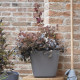 Pot de fleurs carré - DEROMA - Origin - 30 L - Gris