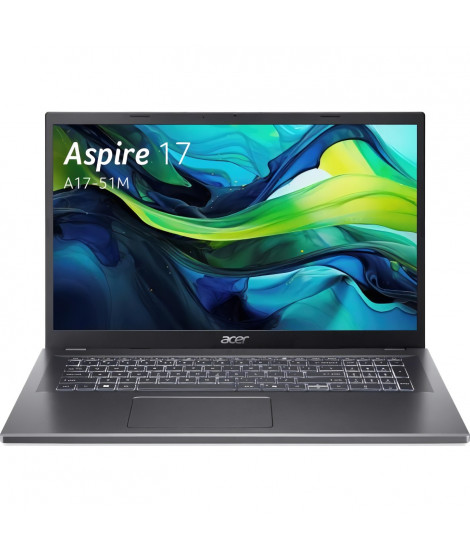 PC portable - ACER - Aspire A17-51M-57K1 - 17.3'' FHD IPS - Intel Core i5-1334U - UHD Graphics - 16Go DDR5 - 512Go PCIe NVMe SSD