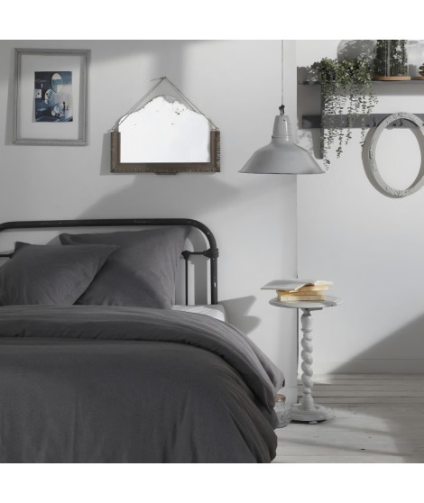Housse de couette - TODAY - CHARME - Chambray - Gris foncé Capucine - 240 x 220 cm