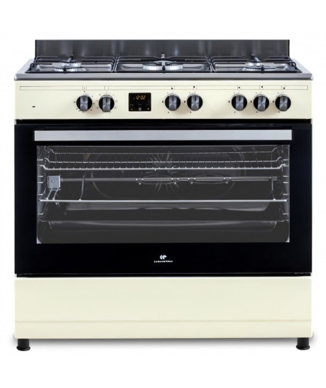 Cuisiniere piano four multifonctions catalyse - CONTINENTAL EDISON - CECP9060CD - 95 L - L90 x H85 cm - Creme / Inox