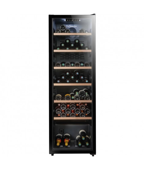 Cave a vin de vieillissement - LA SOMMELIERE - CTVNE147 - 147 bouteilles - Porte vitrée - Classe G - Noir