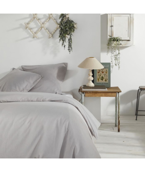 Housse de couette - TODAY - CHARME - Chambray - Gris clair Constance - 240 x 220 cm