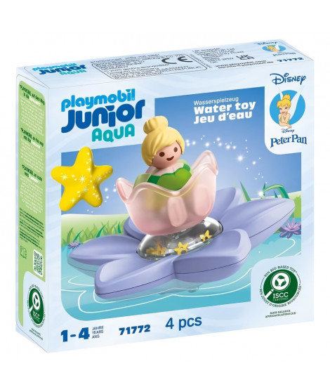 PLAYMOBIL JUNIOR 71772 Fée Clochette et fleur, Disney, 4 pieces, Des 12 mois
