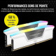 Corsair Vengeance RGB DDR5 32 Go (2 x 16 Go) 6000 MHz CL36 - Blanc - Kit Dual Channel 2 barrettes de RAM RGB DDR5 PC5-48000 -