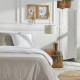 Housse de couette - TODAY - CHARME - Coton 57 fils - Dunes x Craie Berenice - 140 x 200 cm