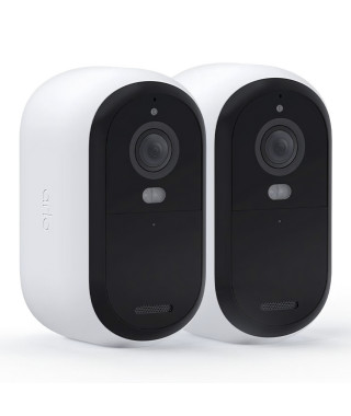 Caméra de surveillance - ARLO - Essential2 2K - Vision nocturne couleur - Autonomie 6 mois - Pack de 2