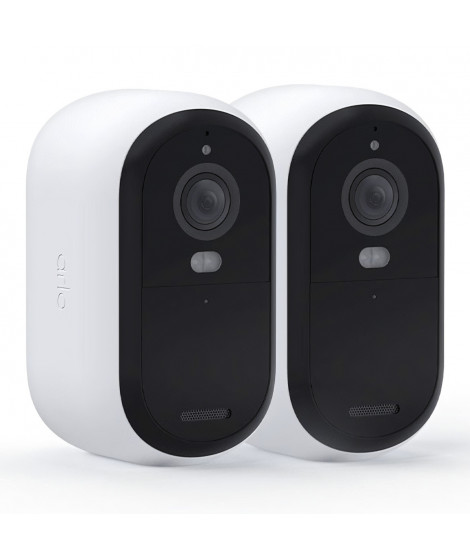 Caméra de surveillance - ARLO - Essential2 2K - Vision nocturne couleur - Autonomie 6 mois - Pack de 2