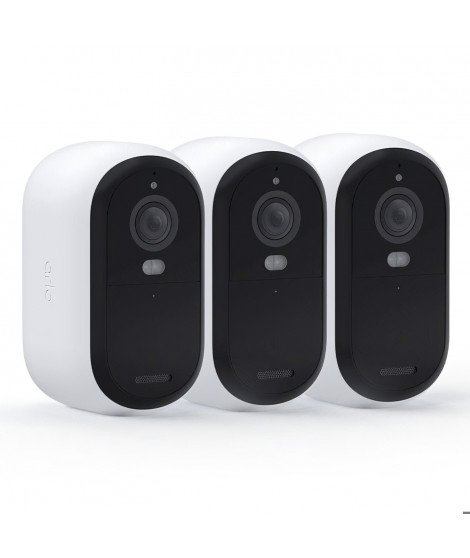 Caméra de sécurité connectée - ARLO - Essential2 - Pack de 3 - Résolution 2K - Vision nocturne couleur