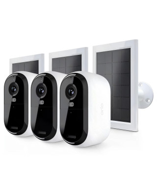 ARLO Caméra de surveillance Pack 3 caméras Essential 2k + 3 Panneaux solaires
