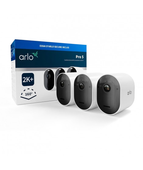 Pack 3 Cameras - ARLO - Pro 5 - Extérieur - Batterie - Vision nocturne