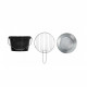 Barbecue a charbon portable - LIVOO - DOC327N - Inox - Surface de cuisson ø27 cm - Hauteur 24 cm