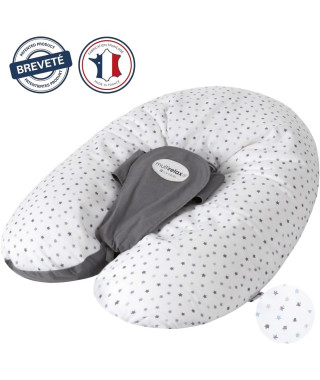 Coussin de maternité - CANDIDE - Multirelax - Polyester / Coton - Gris / Etoiles