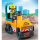 PLAYMOBIL 71751 Ouvriers avec rouleau compresseur et signalisation, Action Heroes, La construction, 43 pieces, Des 4 ans