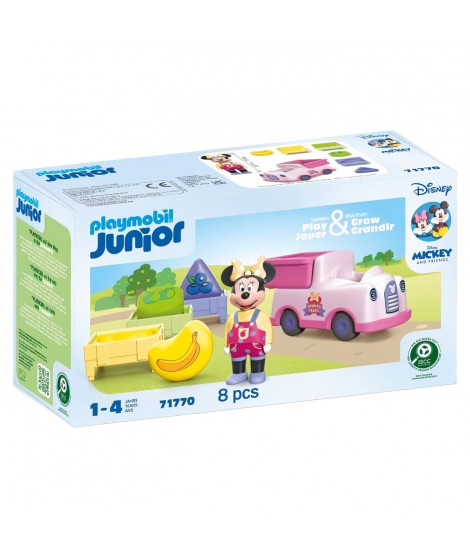 PLAYMOBIL Junior 71770 Minnie avec voiturette a fruits, Disney, 8 pieces, Des 12 mois