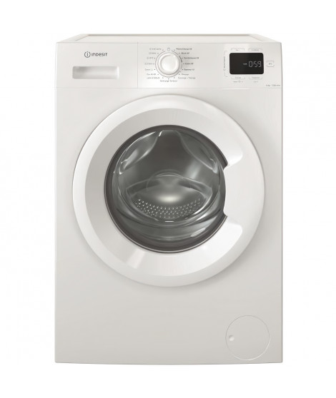 Lave-linge hublot INDESIT IM962MYTIMEFR MyTime - 9 kg - Induction - L60cm - 1200 trs/min - Classe A - Blanc