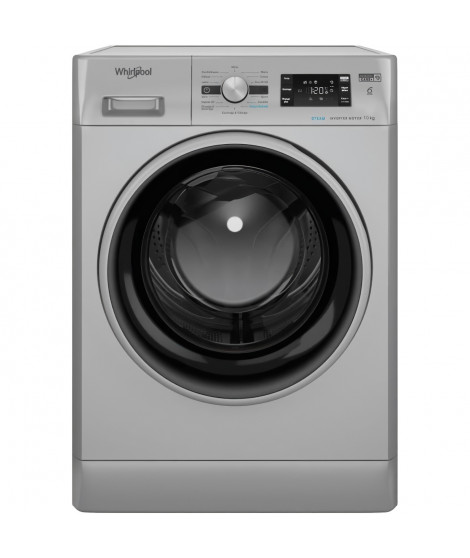 Lave-linge hublot WHIRLPOOL FFBP10489SBSVFR - 10 kg - Induction - L60cm - 1400 trs/min - Silver
