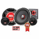 MTX TX665S Haut-parleurs voiture Kit 16,5cm 2 voies 90W RMS 4O Châssis alu Tweeters néodyme dôme soie Membrane pulpe célulose