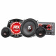 MTX TX650S Haut-parleurs voiture Kit 13cm 2 voies 80W RMS 4O Châssis alu Tweeters néodyme dôme soie Membrane pulpe célulose