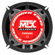 MTX TX650S Haut-parleurs voiture Kit 13cm 2 voies 80W RMS 4O Châssis alu Tweeters néodyme dôme soie Membrane pulpe célulose