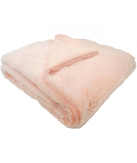 DOMIVA Couverture snow doublée microdoux - 75 x 100 cm - Lait fraise