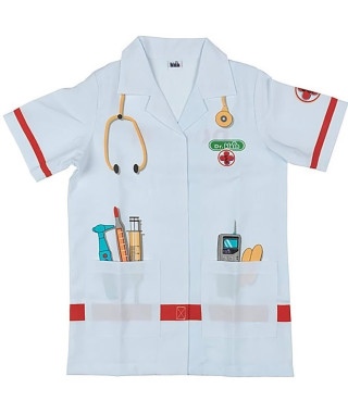 KLEIN - Blouse docteur en tissu avec motifs imprimés