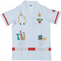 KLEIN - Blouse docteur en tissu avec motifs imprimés