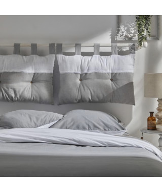 Tete de lit - TODAY - CHARME - Chambray x Slub Capucine - 45 x 70 cm