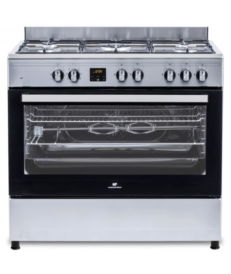 Cuisiniere piano four multifonctions catalyse - CONTINENTAL EDISON - CECP9060IXDD - 95 L - Affichage digital - L90 x H 85 cm …