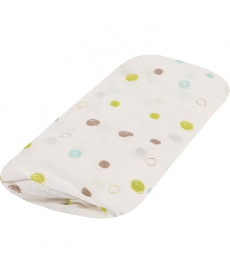 Drap housse - DOMIVA - 70 x 140 cm - Jersey - Imprimé Ecru Pandipanda