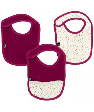 Lot x3 bavoirs - DOMIVA - 6-12 mois - Gaze de coton - Grenadine