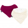 Lot x2 bavoirs bandana - DOMIVA - TU - Mousseline - Grenadine pois