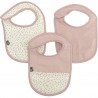 Lot x3 bavoirs - DOMIVA - 6-12 mois - Gaze de coton - Vieux rose